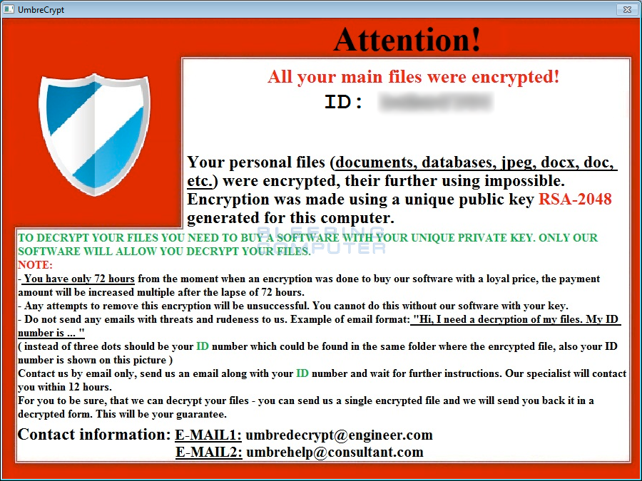 Ransomware UmbreCrypt